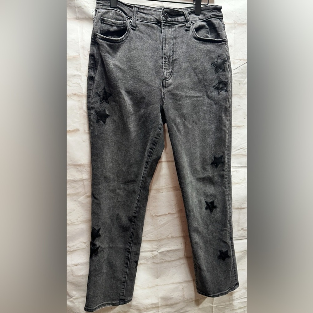 Juicy Couture women’s black jeans with leathers stars size 28‎